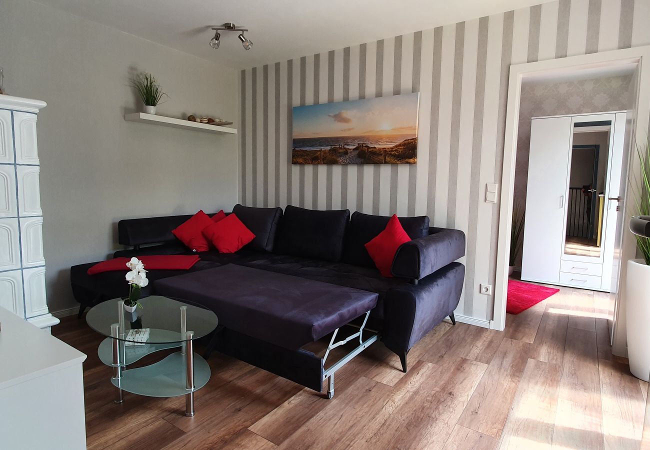 Ferienwohnung in Krummhörn - Kamin Apartment-Terrasse/Garten/Hunde Willkommen
