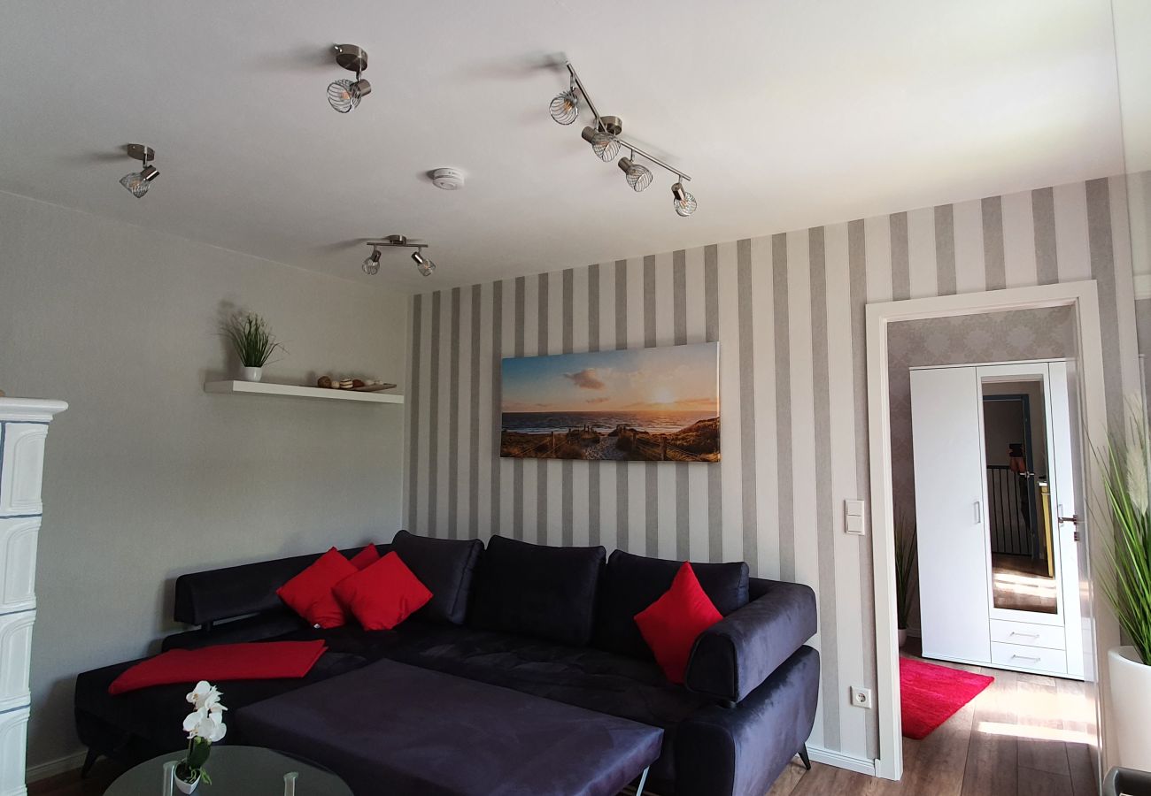Ferienwohnung in Krummhörn - Kamin Apartment-Terrasse/Garten/Hunde Willkommen