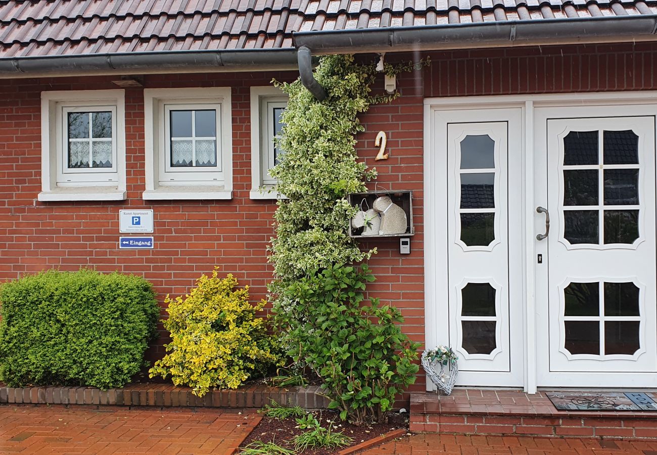 Ferienwohnung in Krummhörn - Kaiser Apartment-Terrasse/Garten/Hunde Willkommen
